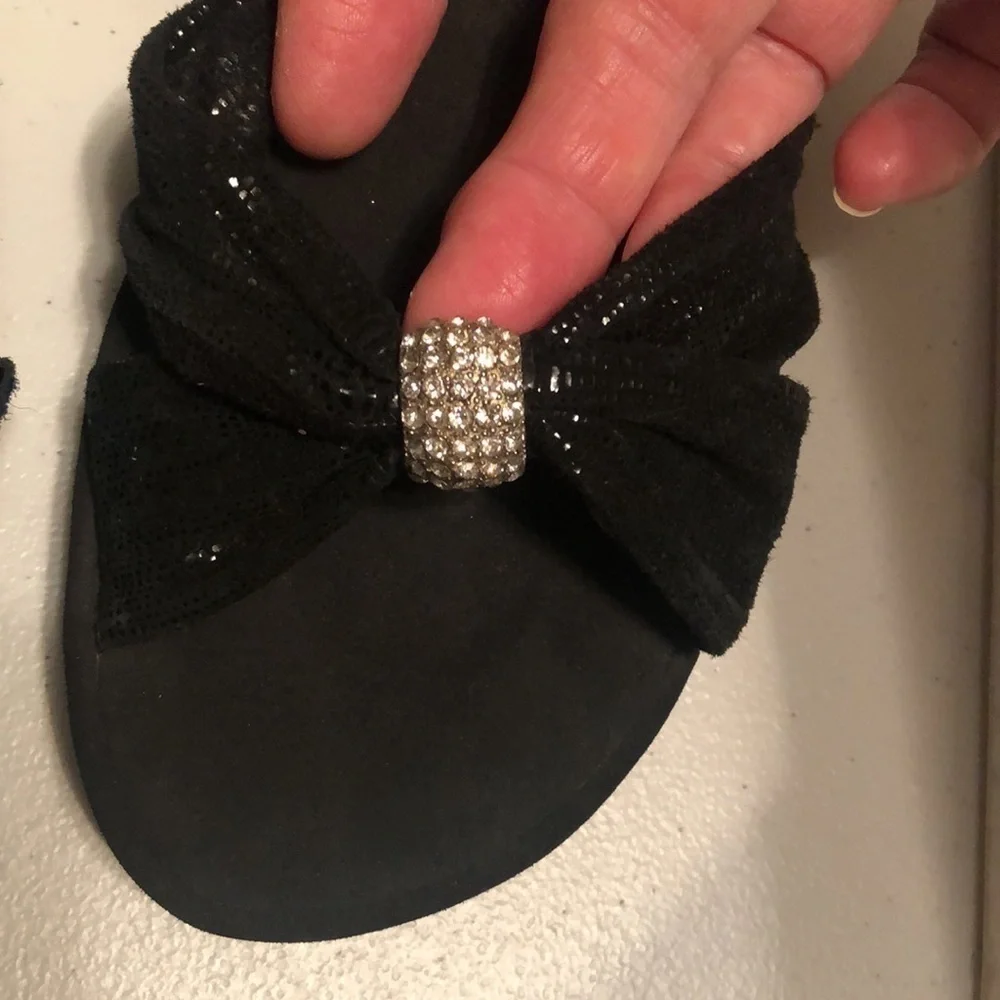 Yellow box wedge sandals with rhinestone . Sz 6 1/2-7